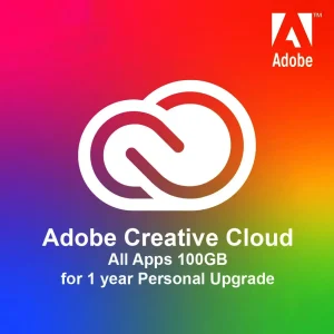 Adobe Creative Cloud All Apps 100GB for 1 year Personal Upgrade